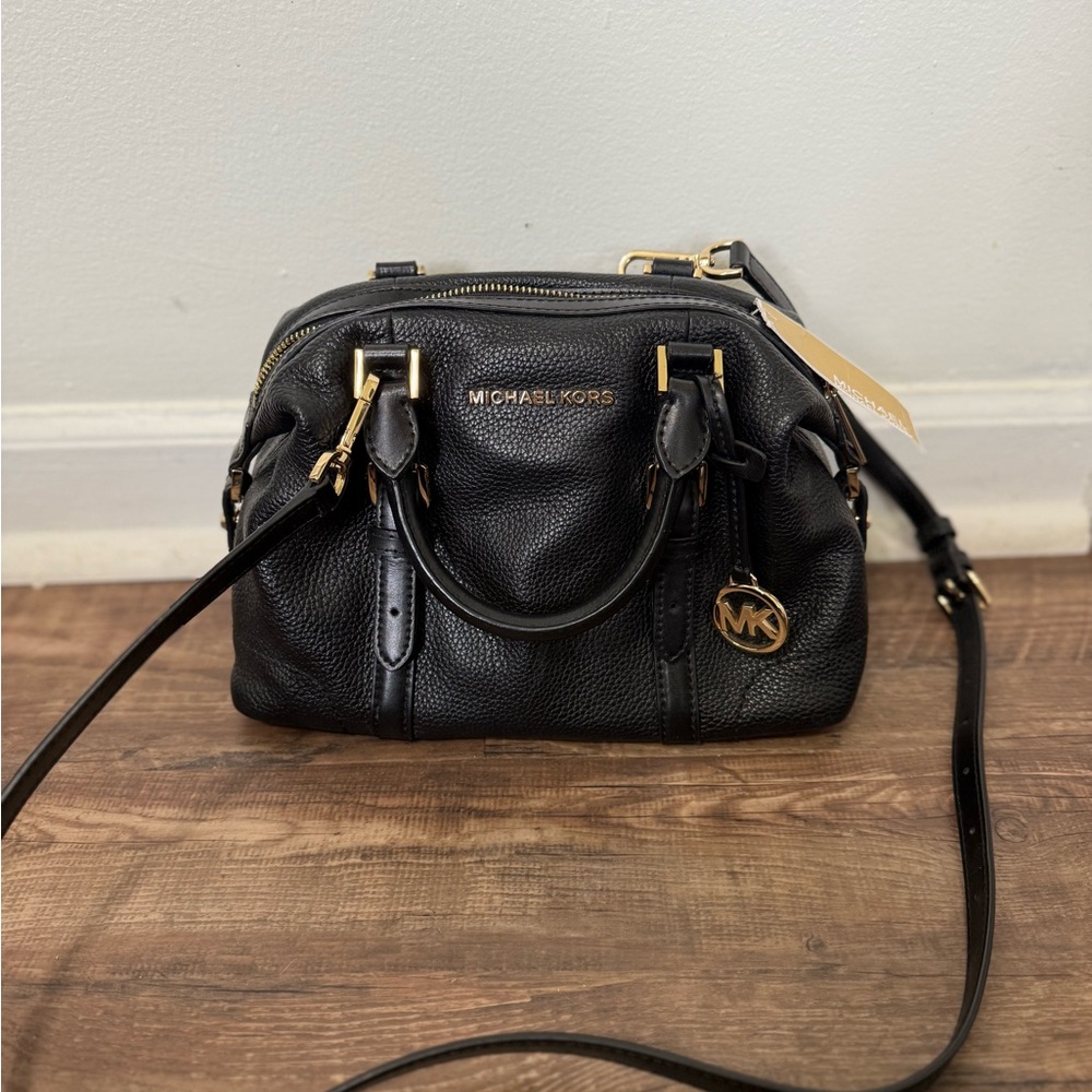 Michael Kors Black Leather Satchel